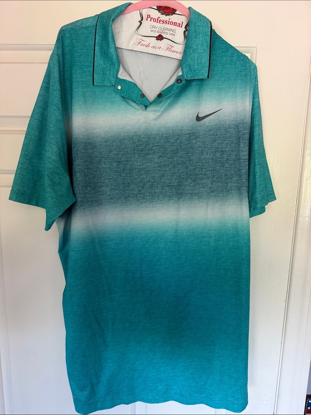 Nike Teal Ombre Performance Polo